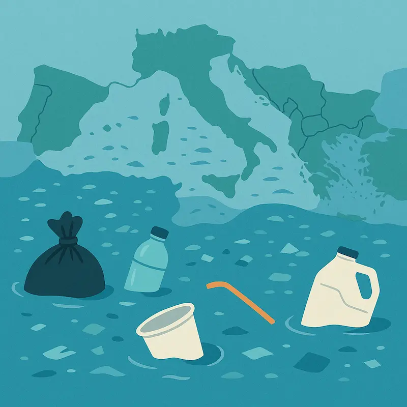 Immagine di copertina per L' 87% del mediterraneo è inquinato (ma le Bandiere Blu resistono)